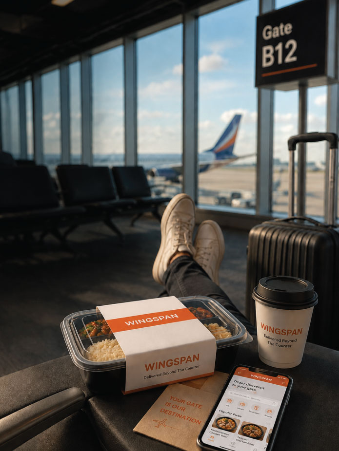 Fresh meal available through WINGSPAN airport delivery