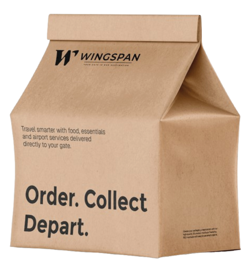 WINGSPAN branded meal delivery bag
